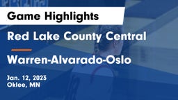 Red Lake County Central vs Warren-Alvarado-Oslo  Game Highlights - Jan. 12, 2023