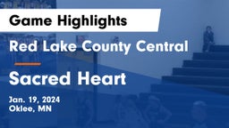 Red Lake County Central vs Sacred Heart  Game Highlights - Jan. 19, 2024