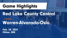 Red Lake County Central vs Warren-Alvarado-Oslo  Game Highlights - Feb. 28, 2024