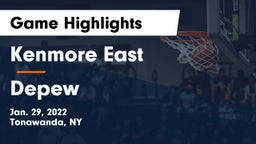 Kenmore East  vs Depew  Game Highlights - Jan. 29, 2022