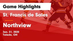 St. Francis de Sales  vs Northview  Game Highlights - Jan. 31, 2020