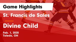 St. Francis de Sales  vs Divine Child  Game Highlights - Feb. 1, 2020
