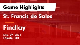 St. Francis de Sales  vs Findlay  Game Highlights - Jan. 29, 2021
