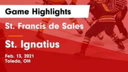 St. Francis de Sales  vs St. Ignatius  Game Highlights - Feb. 13, 2021