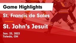 St. Francis de Sales  vs St. John's Jesuit  Game Highlights - Jan. 23, 2022