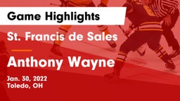 St. Francis de Sales  vs Anthony Wayne  Game Highlights - Jan. 30, 2022