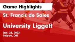 St. Francis de Sales  vs University Liggett Game Highlights - Jan. 28, 2022