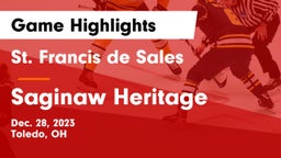 St. Francis de Sales  vs Saginaw Heritage Game Highlights - Dec. 28, 2023