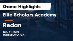 Elite Scholars Academy  vs Redan Game Highlights - Jan. 11, 2023