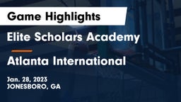 Elite Scholars Academy  vs Atlanta International Game Highlights - Jan. 28, 2023