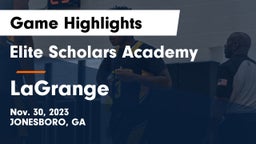 Elite Scholars Academy  vs LaGrange  Game Highlights - Nov. 30, 2023