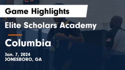Elite Scholars Academy  vs Columbia  Game Highlights - Jan. 7, 2024