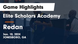 Elite Scholars Academy  vs Redan  Game Highlights - Jan. 10, 2024