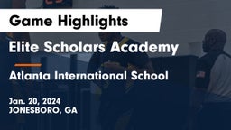 Elite Scholars Academy  vs Atlanta International School Game Highlights - Jan. 20, 2024