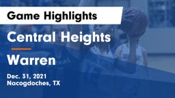 Central Heights  vs Warren  Game Highlights - Dec. 31, 2021