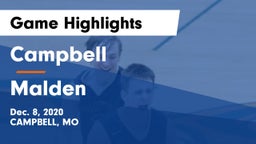 Campbell  vs Malden  Game Highlights - Dec. 8, 2020