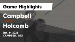 Campbell  vs Holcomb  Game Highlights - Jan. 9, 2021