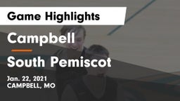 Campbell  vs South Pemiscot  Game Highlights - Jan. 22, 2021