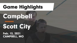 Campbell  vs Scott City  Game Highlights - Feb. 13, 2021