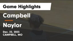 Campbell  vs Naylor  Game Highlights - Dec. 22, 2023