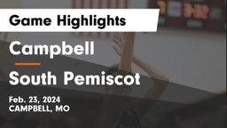 Campbell  vs South Pemiscot  Game Highlights - Feb. 23, 2024