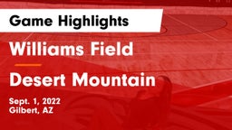 Williams Field  vs Desert Mountain  Game Highlights - Sept. 1, 2022