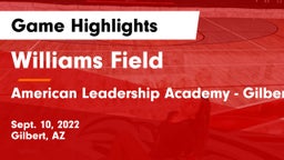 Williams Field  vs American Leadership Academy - Gilbert  Game Highlights - Sept. 10, 2022