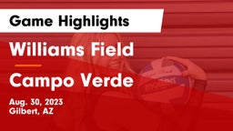 Williams Field  vs Campo Verde  Game Highlights - Aug. 30, 2023