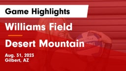 Williams Field  vs Desert Mountain  Game Highlights - Aug. 31, 2023