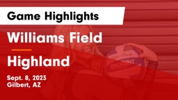Williams Field  vs Highland  Game Highlights - Sept. 8, 2023