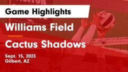 Williams Field  vs Cactus Shadows  Game Highlights - Sept. 15, 2023