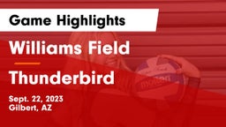 Williams Field  vs Thunderbird Game Highlights - Sept. 22, 2023