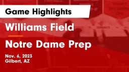 Williams Field  vs Notre Dame Prep  Game Highlights - Nov. 6, 2023