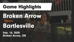Broken Arrow  vs Bartlesville Game Highlights - Feb. 14, 2020