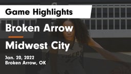 Broken Arrow  vs Midwest City  Game Highlights - Jan. 20, 2022
