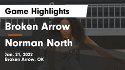 Broken Arrow  vs Norman North  Game Highlights - Jan. 21, 2022