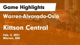 Warren-Alvarado-Oslo  vs Kittson Central  Game Highlights - Feb. 4, 2021
