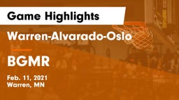 Warren-Alvarado-Oslo  vs BGMR Game Highlights - Feb. 11, 2021