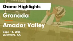 Granada  vs Amador Valley  Game Highlights - Sept. 14, 2023
