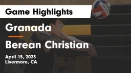 Granada  vs Berean Christian  Game Highlights - April 15, 2023