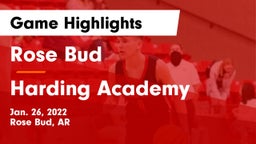 Rose Bud  vs Harding Academy  Game Highlights - Jan. 26, 2022