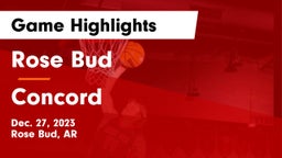 Rose Bud  vs Concord  Game Highlights - Dec. 27, 2023