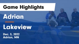 Adrian  vs Lakeview  Game Highlights - Dec. 3, 2022