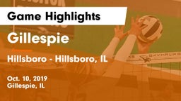 Gillespie  vs Hillsboro  - Hillsboro, IL Game Highlights - Oct. 10, 2019