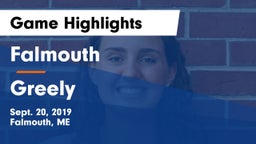 Falmouth  vs Greely  Game Highlights - Sept. 20, 2019