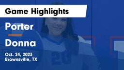Porter  vs Donna  Game Highlights - Oct. 24, 2023