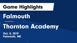 Falmouth  vs Thornton Academy Game Highlights - Oct. 8, 2019