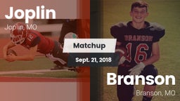 Matchup: Joplin  vs. Branson  2018