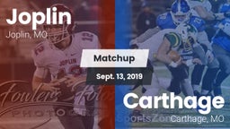 Matchup: Joplin  vs. Carthage  2019