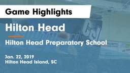 Hilton Head  vs Hilton Head Preparatory School Game Highlights - Jan. 22, 2019